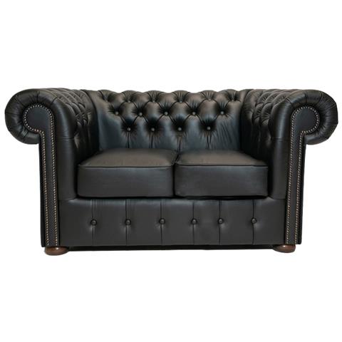 Divano Class Pelle | 2 Posti | Shiny Nero | 12 Anni Di Garanzia - Foto 1