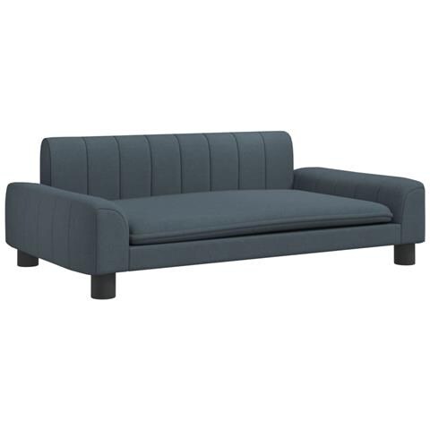 Divano Per Bambini Grigio Scuro 90x53x30 Cm In Tessuto - Foto 2