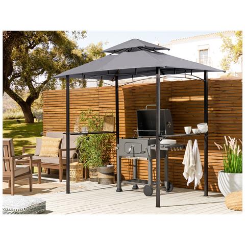 Gazebo Naro Metallo 240 Cm 148 Cm Grigio - Foto 1