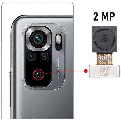 Fotocamera Posteriore Obiettivo Macro Per Xiaomi Redmi Note 10 E 10s - Foto 2