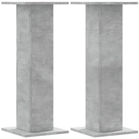 Supporti Altoparlanti 2 Pz Grigio 30x30x80 Cm Legno Multistrato - Foto 2