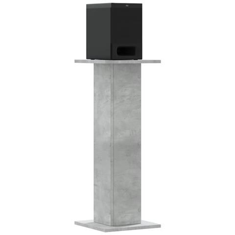 Supporti Altoparlanti 2 Pz Grigio 30x30x80 Cm Legno Multistrato - Foto 3