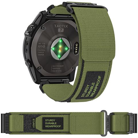 Cinturino Sportivo In Nylon Con Velcro Orologio Garmin Tree 22 Mm - Foto 1