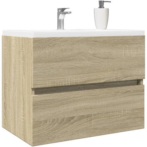 Mobile Lavabo Rovere Sonoma 60x38,5x45 Cm In Legno Multistrato - Foto 3