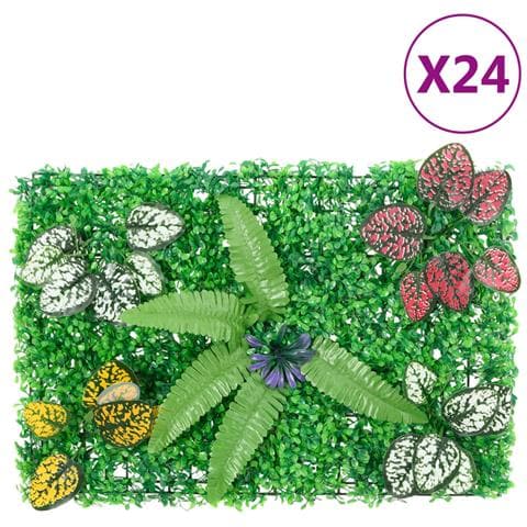 Recinzione Piante Artificiali24 Pz Verde 40x60 Cm - Foto 1