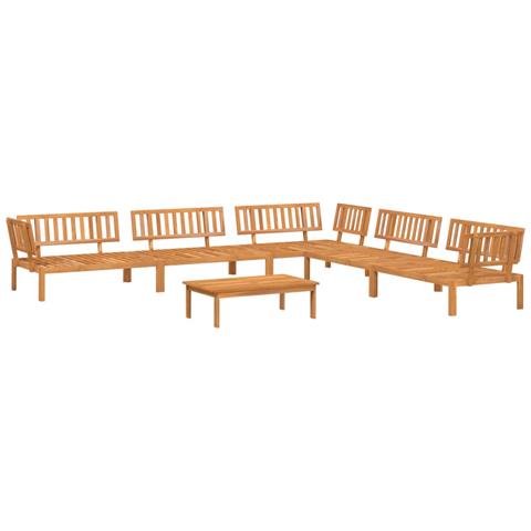 Set Divano Pallet Da Giardino 6 Pz In Legno Massello Di Acacia - Foto 2