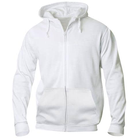 Basic Hoody Full Zip Men Bianco Xs - Foto 1