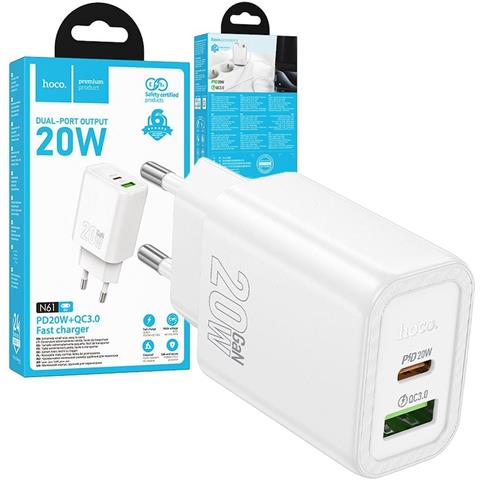 Hoco N61 Caricatore Muro 20w Pd Qc Usb C Usb A Fast Charge Pro - Foto 1