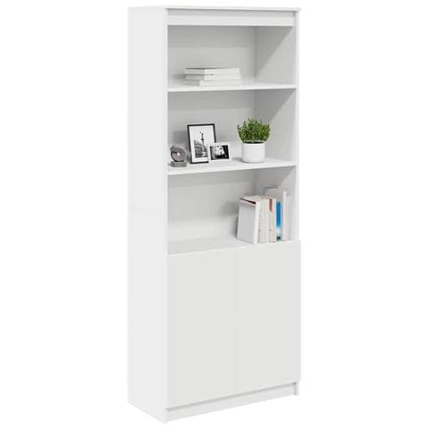 Credenza Bianca 70x35x180 cm in Legno Multistrato - Foto 2