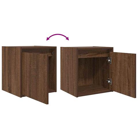 Comodino a Muro Rovere Marrone 38x34x40 cm - Foto 2