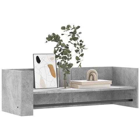 Scaffale A Muro Grigio Cemento 100x35x30,5 Cm Legno Multistrato - Foto 3