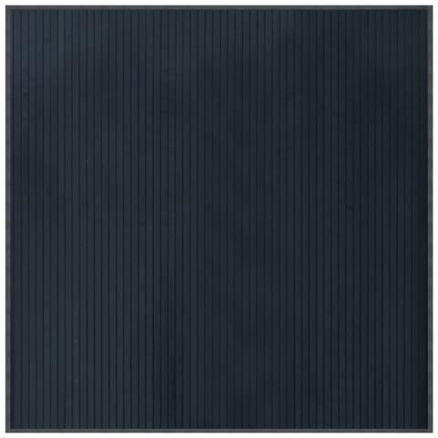 Tappeto Quadrato Grigio 100x100 Cm In Bambù - Foto 2