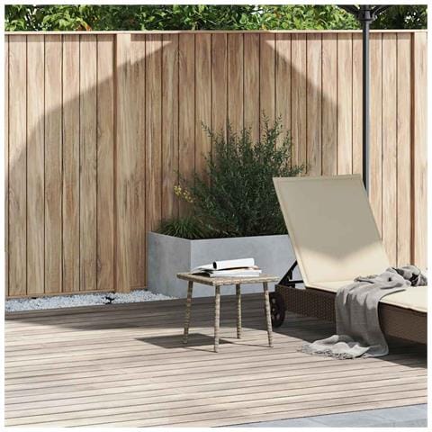 Tavolino Da Giardino Rettangolare Grigio Chiaro 40x40x37 Cm - Foto 2