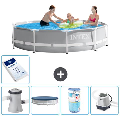 Piscina Fuori Terra - In Giro - 305x76 Cm - Grigio - Include Accessori Coordinati A2003 - Foto 1