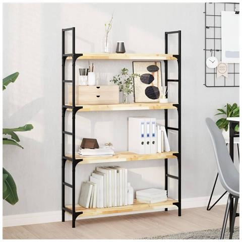 Mensole Da Parete 4 Pz 100x20x4 Cm Legno Acacia Non Trattato - Foto 8