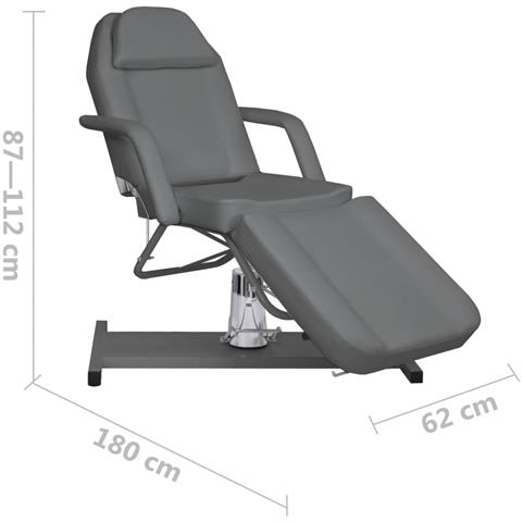 Lusso Casadino -  Lettino Da Massaggio Grigio 180x62x(87-112) Cm - Foto 8