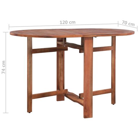 Lusso Casadino -  Tavolo Da Giardino  120x70x74 Cm In Massello Di Acacia - Foto 8