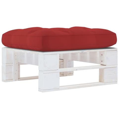 Ottomana Da Giardino Pallet In Legno Di Pino Impregnato Bianco - Foto 2