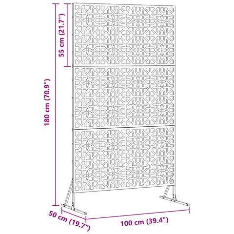 Pannello Flessibile Floreale Bianco Metallo Medio - Foto 7