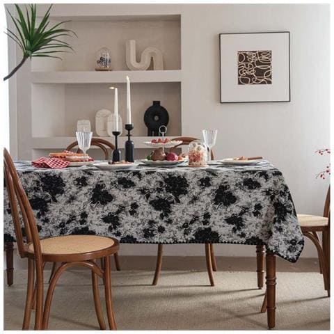 Tovaglia Da Tavola Francese - Jacquard Con Graffiti Neri, Varie Misure  Xxl - Foto 2