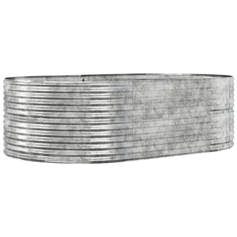 Letto Giardino Acciaio Zincato 212x140x68cm Argento - Foto 1