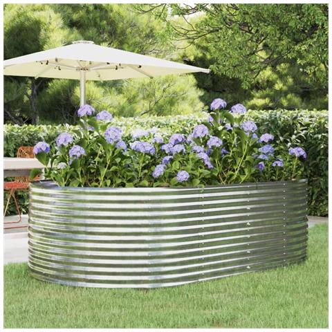 Letto Giardino Acciaio Zincato 212x140x68cm Argento - Foto 6