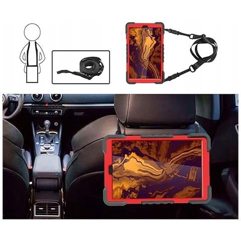 Custodia Per Samsung Galaxy Tab A 10.1"" Con Tracolla Rossa - Foto 2