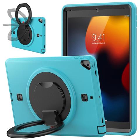 Custodia Per Ipad 9/8/7 10.2"" Con Supporto E Tracolla Turchese - Foto 2