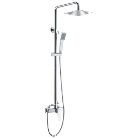 Imex Set Doccia Monocomando Colonna Doccia Miscelatore Cromata Acciaio Ottone Asta Estensibile Soffione Extra Piatto Ø20 Anticalcare Cartuccia Ceramica Ø35mm Tubo E Maniglia Serie Art Imex-bdar025 - Foto 2