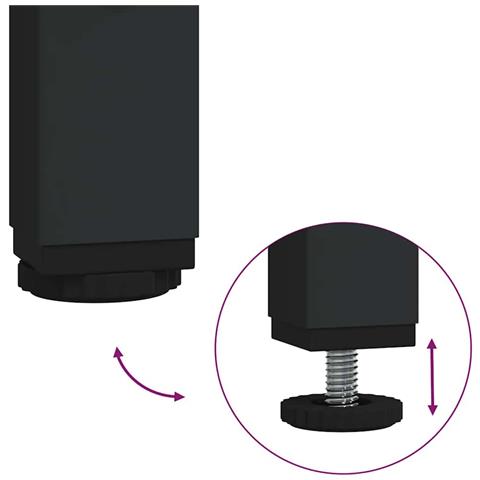 Tavolo consolle con lo scaffale Rovere nero 75 x 22.5 x 75 cm - Foto 9