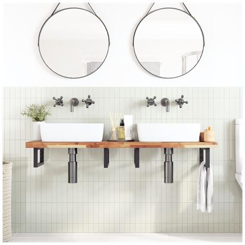 Piano per Tavolo 160x40x4 cm Rettangolare Legno Massello Acacia - Foto 2