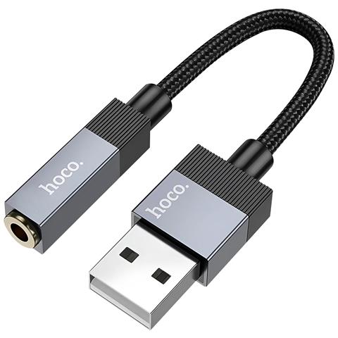 Adattatore Audio Jack 3.5mm Femmina A Usb-a Maschio 15cm, Nero - Foto 1