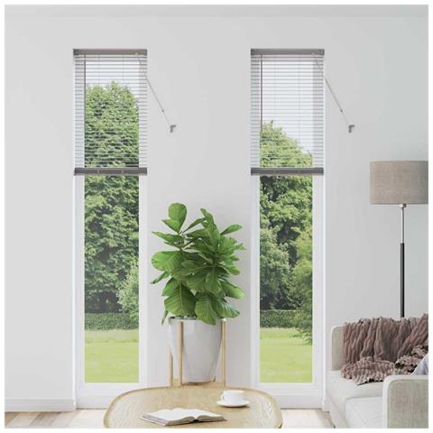 Tenda per Finestra con tende Manuale Argento Alluminio - Foto 2