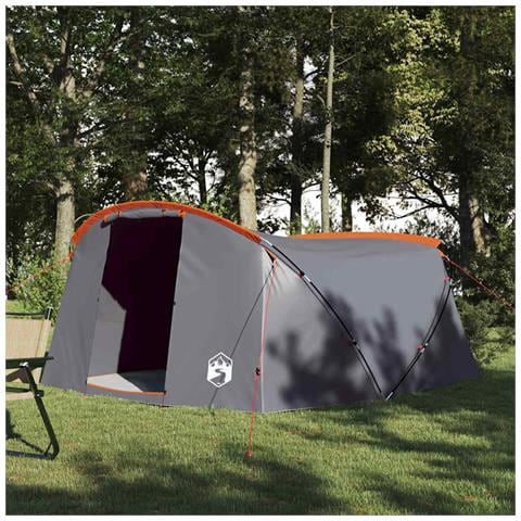 Tenda a tunnel con tetto Grigio e arancione 318 x 275 x 140 cm - Foto 2