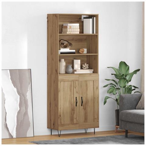 Credenza Rovere artigianale 69,5 x 34 x 180 cm - Foto 2