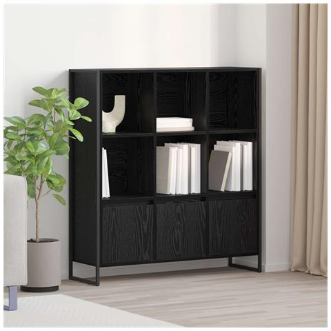 Armadio per Libri 2 pcs Rovere Nero 99,5 x 30 x 108,5 cm - Foto 2