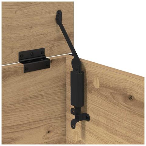 Tavolino da salotto Rovere artigianale 91 x 55 x 32 cm - Foto 9