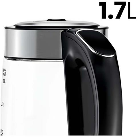 Bollitore Elettrico 1.7l 2000w Vetro Borosilicato Con Regolazione Della Temperatura - Foto 5
