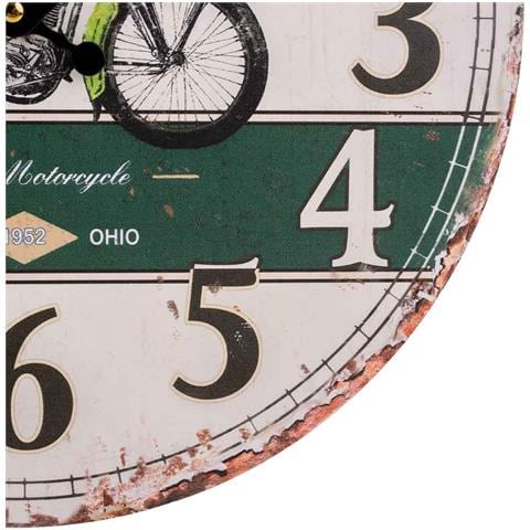 Orologio Da Parete In Legno Bianco D34x2h - Foto 8