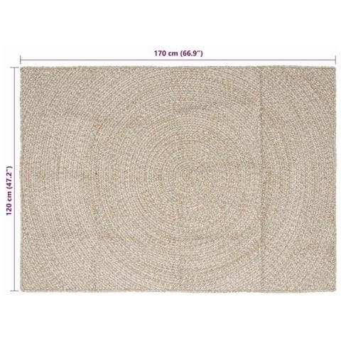 Tappeti per area Naturale e Bianco 120 x 170 cm Juta - Foto 8