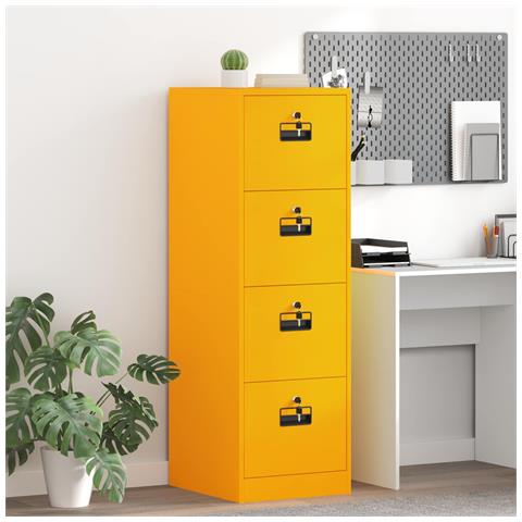 Armadio per File 2 pcs Giallo senape 44 x 50 x 106.5 cm - Foto 2
