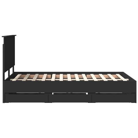 Struttura del letto Nero 120 x 200 cm Legno Ingegnerizzato - Foto 9
