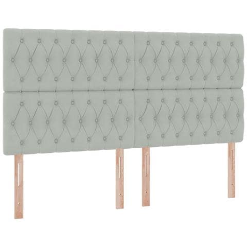 Letto con contenitore e materasso Grigio chiaro 160 x 200 cm - Foto 9
