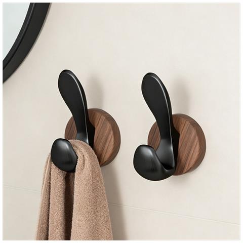 Ganci Sovrapporta Colore Noce 4 Pezzi — Ganci In Abs Senza Foratura E Senza Tracce 5-10kg Per Bagno E Porta - Foto 7