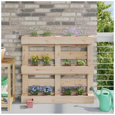 Fioriere per Euro pallet 24 pcs Marrone 13,5 x 9 x 9,5 cm - Foto 2