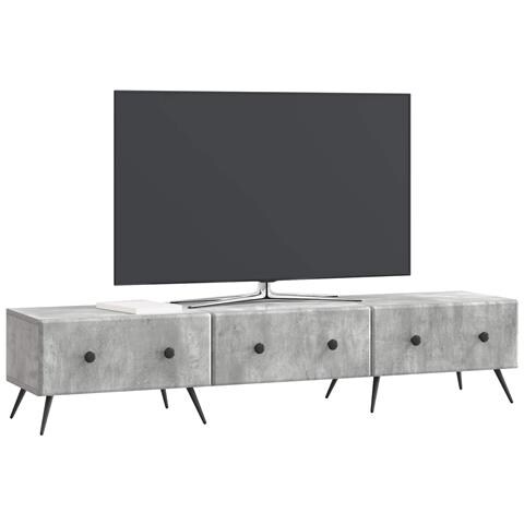 Mobile TV con cassetto Grigio Cemento 147 x 34,5 x 30 cm - Foto 2