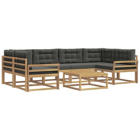 Set di divani da esterno con cuscino 5 pcs Bianco e Antracite - Foto 1