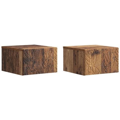 Tavolino da Parete Laterale 2 pcs Legno antico - Foto 1