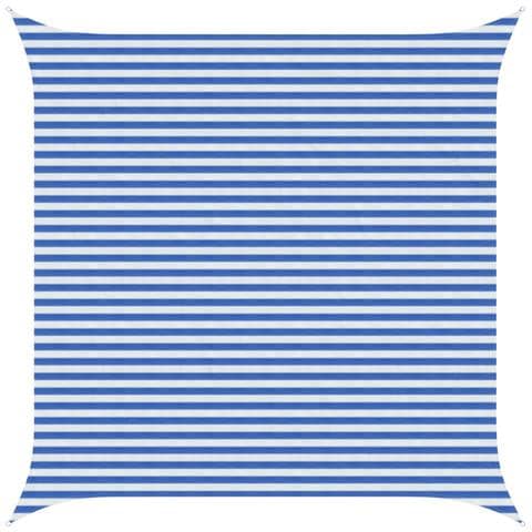 Telo Ombra Blu e Bianco 4,5 x 4,5 m HDPE - Foto 1