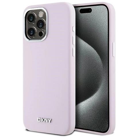 Dkny ""custodia In Silicone Trasparente Con Piccolo Logo Metallico E Funzione Magsafe Per Iphone 14 Pro Max"" - Colore Rosa - Foto 1